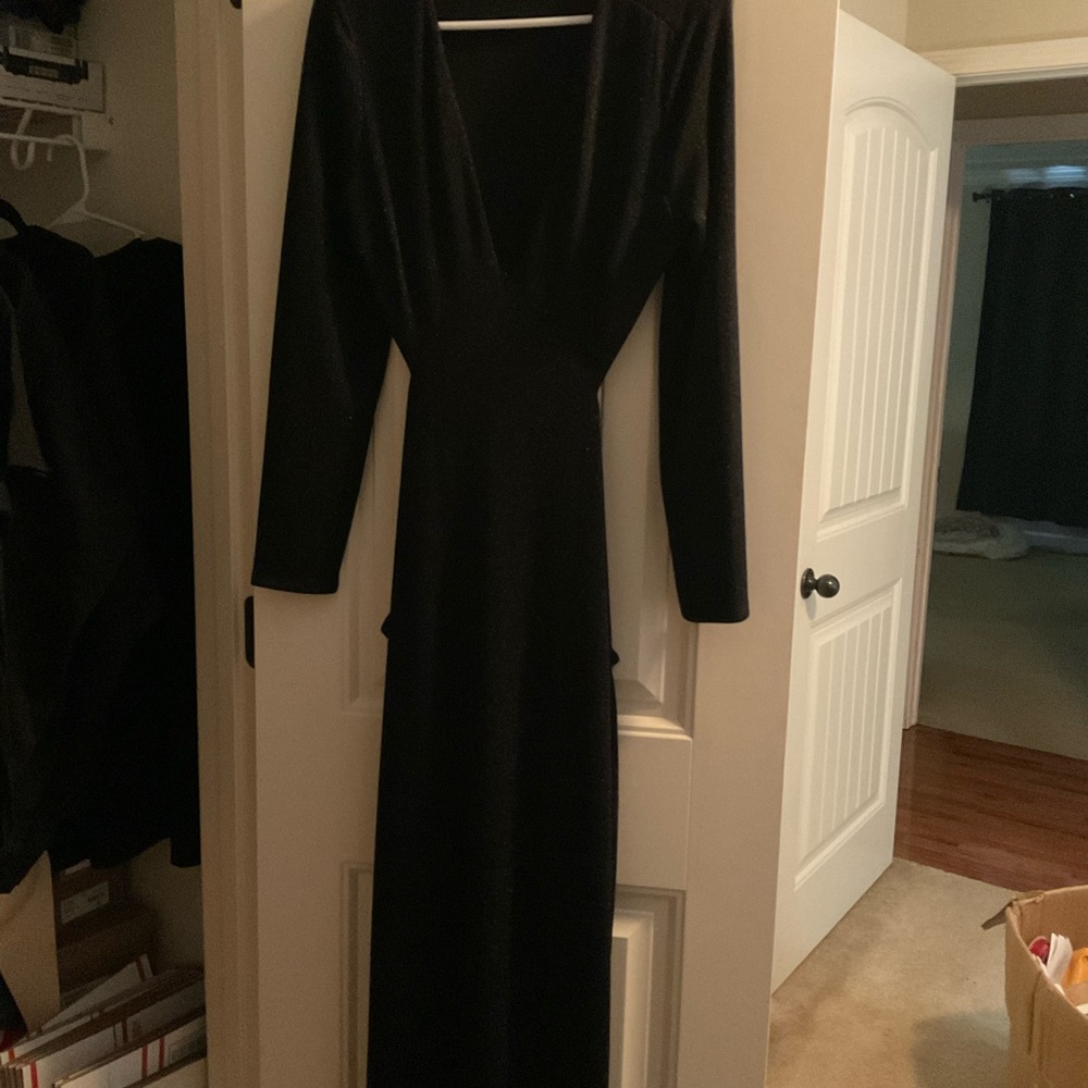 Womens Size 12 Express Black Floor Length Dress